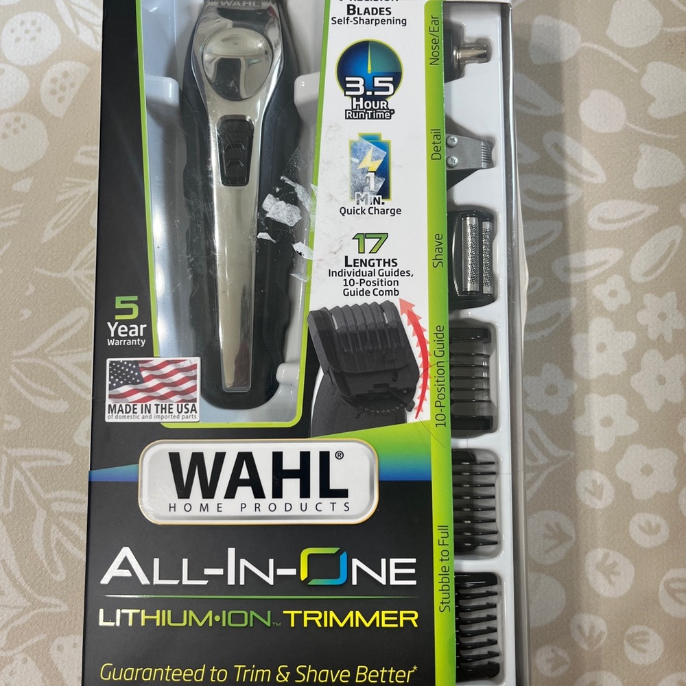 Wahl All in One Trimmer Lithium Ion Grooming Kit - Silver and Black Cordless